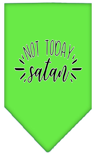 Not Today Satan Screen Print Bandana Light Pink Large